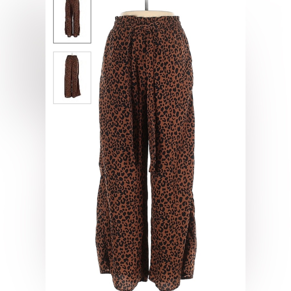 Sienna sky flare leopard print pants